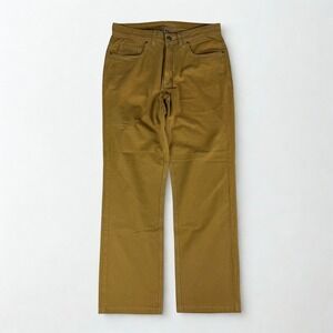 Bugatchi Pants Mens 32 Mustard Yellow Ochre Contrast Stitch Casual Designer